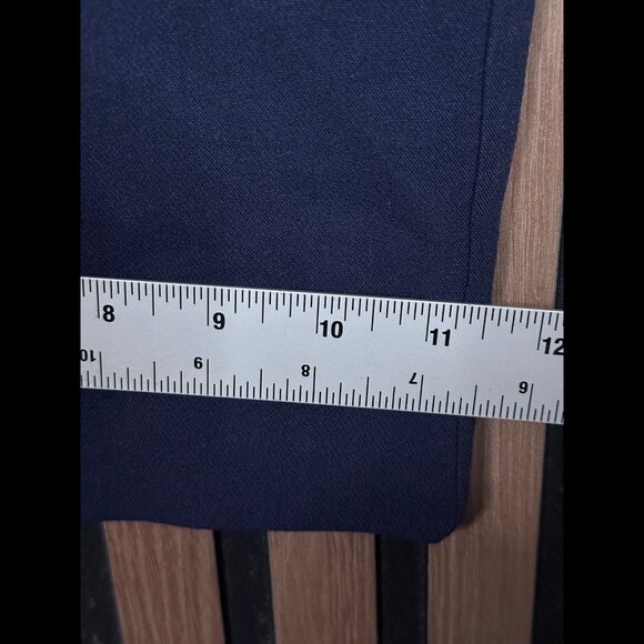 New Abercrombie & Fitch Pleated Trousers 34 / 18L Womens Blue Twill Stretch Pant - Picture 6 of 11